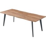 The home deco factory - table extensible plateau en bois 6 � 8 personnes forest