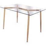 The home deco factory - table à manger 115x75x75 cm en verre et métal naturel - masita The home deco factory - table à manger 115x75x75 cm en verre et métal naturel - masita