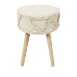 The home deco factory - tabouret rond pieds en pin mirage