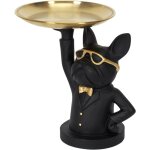 The home deco factory - vide poche déco bouledogue serveur noir et doré The home deco factory - vide poche déco bouledogue serveur noir et doré