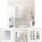 The living store armoire � miroir de salle de bain blanc bois d?ing�nierie - armoire salle de bain - ...