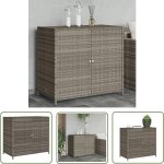 The living store - armoire de rangement de jardin gris 83x45x76 cm r�sine tress�e - meuble de jardin ...