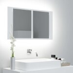 Devenirriche - the living store armoire salle de bain à miroir led blanc 80x12x45 cm acrylique - armoire ... Devenirriche - the living store armoire salle de bain à miroir led blanc 80x12x45 cm acrylique - armoire ...
