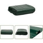 The living store b�che vert 5x5 m 650 g / m� - couverture imperm�able - b�che verte - b�che de protection ...