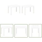 The living store - bancs de jardin lot de 2 blanc plastique - banc de jardin - mobilier de jardin - si�ge ...