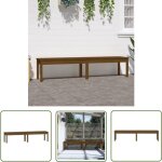 The living store banc de jardin  2 places marron miel 203, 5x44x45cm bois de pin - banc de jardin - ...