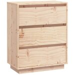 The living store buffet 60x34x75 cm bois massif de pin - buffet - meuble de rangement - commode - biblioth�que ...