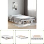 The living store - cadre de lit sans matelas blanc 120x200 cm - cadre de lit - lit double - lit blanc ...