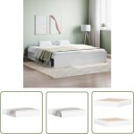 The living store - cadre de lit sans matelas blanc 180x200 cm - cadre de lit - lit double - lit super ...