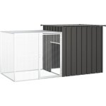 The living store cage pour poules anthracite 200x91x100 cm acier galvanis� - cages pour poules - poulaillers ...