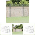 The living store - cage pour poules argent� 300x105x120 cm acier galvanis� - poulailler - abri poulet ...