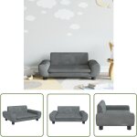 The living store canap pour enfants gris fonc 70x45x33 cm velours - canap enfant - canap bb - mobilier ...
