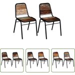 Hommoo - the living store chaises à manger lot de 2 bois de récupération massif - chaise de salle à manger ... Hommoo - the living store chaises à manger lot de 2 bois de récupération massif - chaise de salle à manger ...