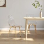 The living store chaises  manger lot de 2 transparent pet - chaise de salle  manger - chaise transparente ...