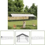 The living store - chenil ext�rieur avec toit 600x200x150 cm - niche pour chien - chenil exterieur - ...