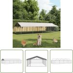 The living store - chenil ext�rieur avec toit 600x300x150 cm - niche pour chien - chenil exterieur - ...