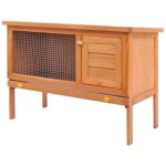 Clapier d'extrieur enclos pour petits animaux 1 niveau bois - clapier lapin - cage animal - enclos petit ...