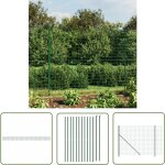 The living store cl�ture en treillis m�tallique avec bride vert 2x25 m - cl�ture m�tal - cl�ture jardin ...