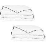 Abcrital - couette en duvet d'hiver 2 pcs 140 x 200 cm - the living store - blanc