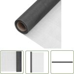 The living store �cran en treillis fibre de verre 80x500 cm noir - trellis en fibre de verre - moustiquaire ...