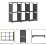 The living store �tag�re d'affichage 6 cubes gris 103x30x72, 5 cm tissu - �tag�re - biblioth�que - rangement ...