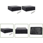 The living store housses de salon de jardin 2 pcs 8 ?illets 250x210x90 cm - housse de jardin - housse ...