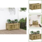 The living store - jardini�re 60x31x31 cm bois de pin impr�gn� - jardinier - pot de fleurs - ext�rieur ...