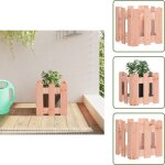 The living store - jardini�re avec design de cl�ture 30x30x30 cm douglas massif - jardinier - pots de ...