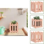 The living store - jardini�re avec design de cl�ture 40x40x40 cm douglas massif - jardinier - pots de ...