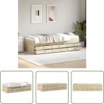 The living store - lit de jour avec tiroirs sans matelas ch�ne sonoma 75x190 cm - lit deux places - canap� ...