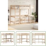 The living store - lit superpos� sans matelas 90x190 cm bois massif de pin - lit mezzanine - lit sur�lev� ...