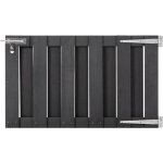 The living store - portillon wpc 100x60 cm gris - porte de jardin - portillon - cl�ture - barri�re - ...