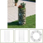 The living store - poteau � gabion circulaire acier galvanis� �50x100 cm - cl�ture ronde - gabion rond ...