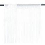 The living store rideau en fils 2 pcs 140 x 250 cm blanc - rideaux blancs - rideaux d�coration int�rieure ...