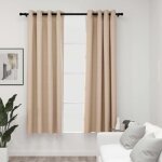 The living store rideaux occultants aspect lin avec ?illets 2pcs beige 140x175cm - rideaux occultants ... The living store rideaux occultants aspect lin avec ?illets 2pcs beige 140x175cm - rideaux occultants ...