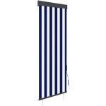The living store - store roulant d'ext�rieur 60x250 cm bleu et blanc - stores exterieurs - volets roulants ...