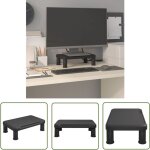 The living store - support de moniteur noir 38x24x10, 5 cm - support de moniteur - meuble tv - rehausseur ...