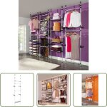 The living store - syst�me de garde - robe t�lescopique barres et �tag�re aluminium - portemanteau t�lescopiqu ...