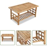 The living store - table basse bambou 90x50x45 cm - table basse bambou - meuble salon - table d'appoint ...