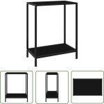 The living store table console noir 60x35x75 cm verre tremp� - table basse - meuble design - table d'appoint ...