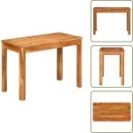 The living store - table � manger 110x55x76 cm bois d'acacia massif - table � manger - table acacia - ...