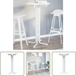 The living store - table � manger blanc �60x110 cm bois d'ing�nierie et acier - table � manger - table ...