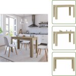 The living store - table � manger ch�ne sonoma 120x60x76 cm bois d'ing�nierie - table � manger - table ...
