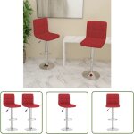 The living store tabourets de bar lot de 2 rouge bordeaux tissu - tabouret de bar - chaise de comptoir ...