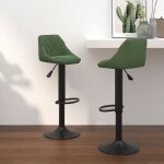 The living store - tabourets de bar lot de 2 vert fonc� velours - tabouret de bar - chaise de comptoir ...