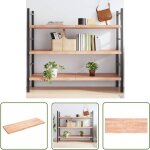 The living store - tag�re murale marron clair bois ch�ne massif trait� - �tag�re murale - �tag�re rustique ...