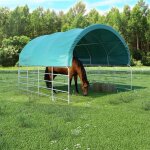 The living store - tente pour btail pvc 3, 7x3, 7 m vert - abri animal - tente agricole - abri cheval ...