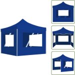 The living store - tente de r�ception pliable avec parois aluminium 2x2 m bleu - tente de r�ception - ...