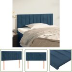 The living store tte de lit bleu fonc 90x5x78 / 88 cm velours - tte de lit - literie - meuble chambre ...