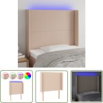The living store tête de lit à led cappuccino 103x16x118 / 128 cm similicuir - tête de lit led - tête ... The living store tête de lit à led cappuccino 103x16x118 / 128 cm similicuir - tête de lit led - tête ...
